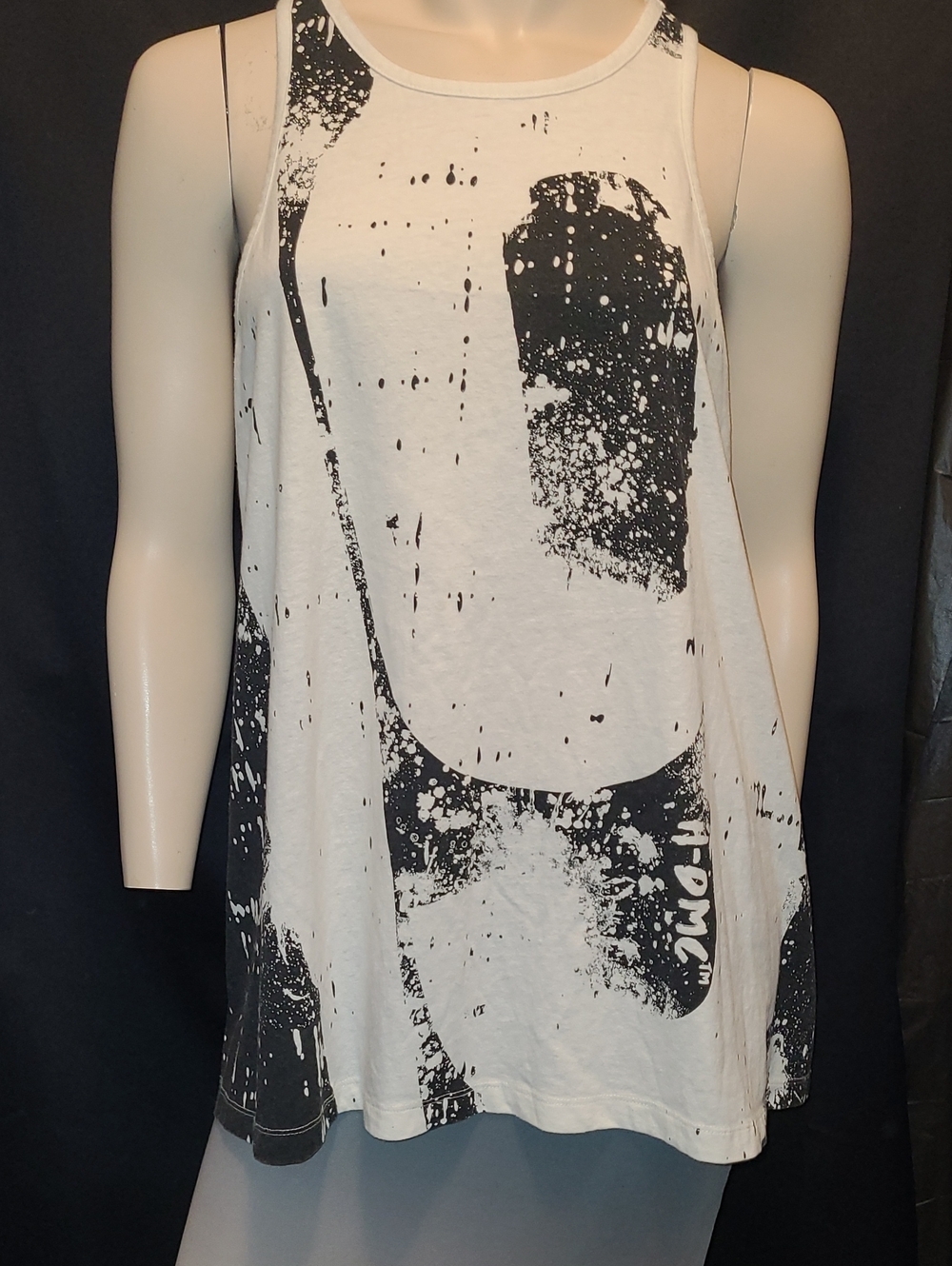 HARLEY DAVIDSON White and Black Graphic Tank Top - Women SIZE XL